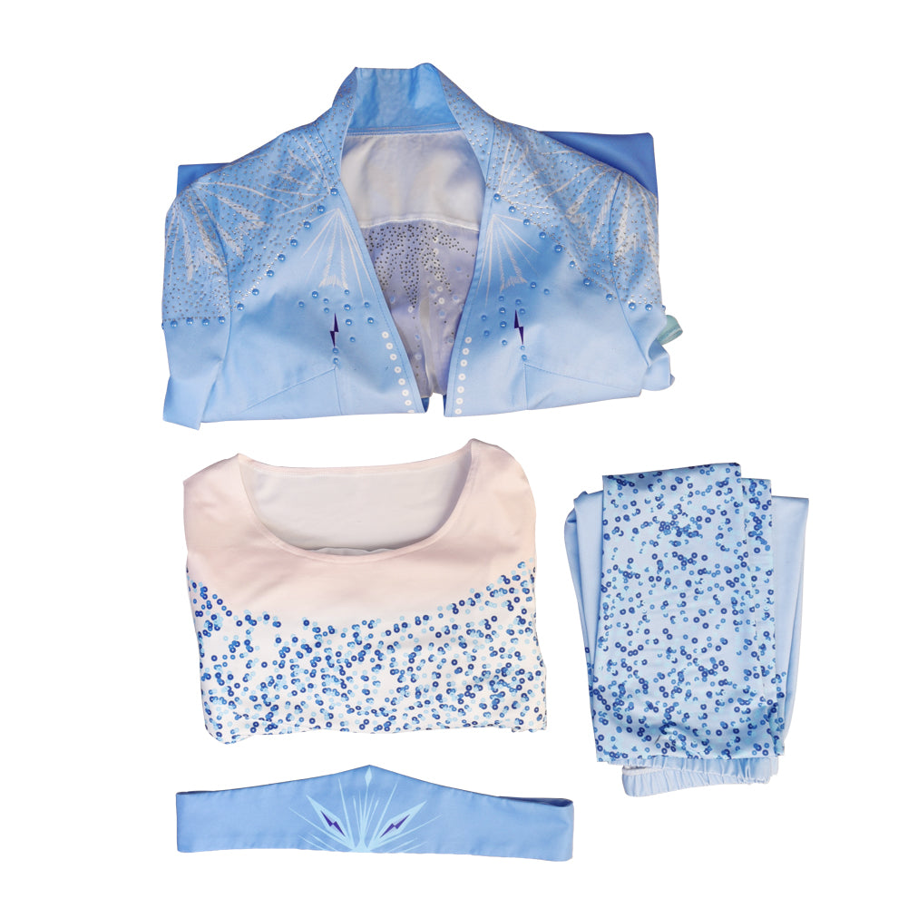 Frozen 2 Elsa Princess Cosplay Costume Ice Queen Dress for Women Girls