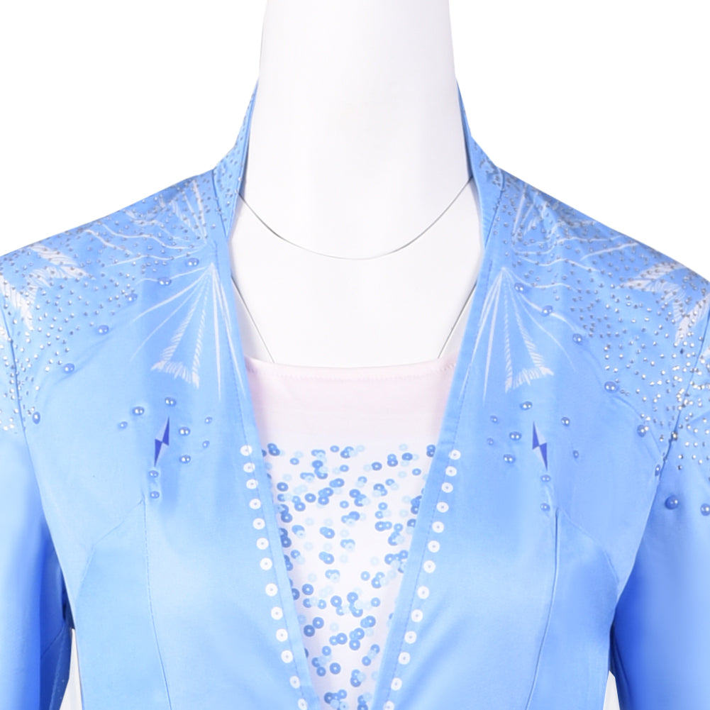 Frozen 2 Elsa Princess Cosplay Costume Ice Queen Dress for Women Girls
