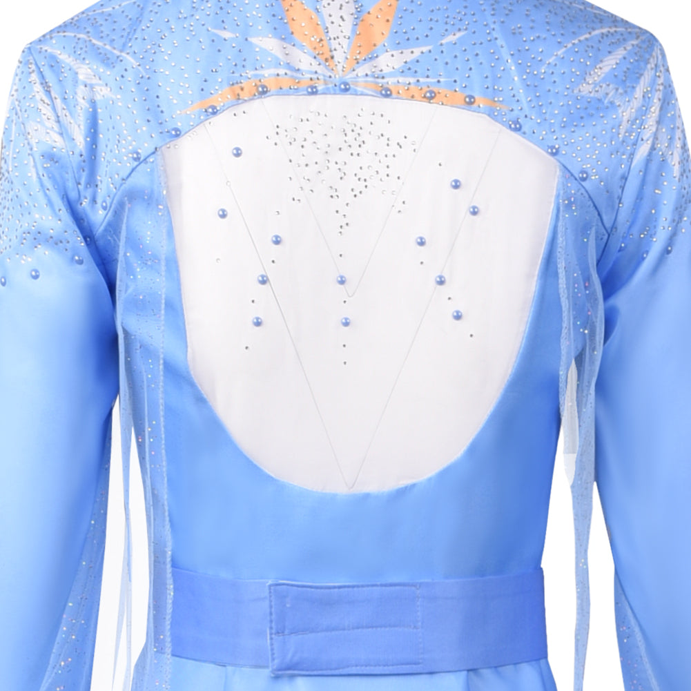 Frozen 2 Elsa Princess Cosplay Costume Ice Queen Dress for Women Girls
