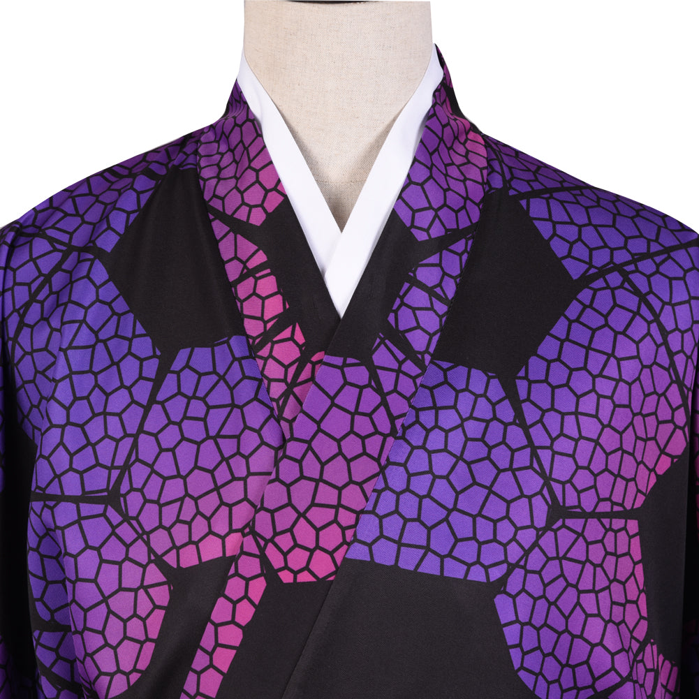 Demon Slayer Kokushibo Cosplay Costume Kimono Cardigan Suit Robe Cloak