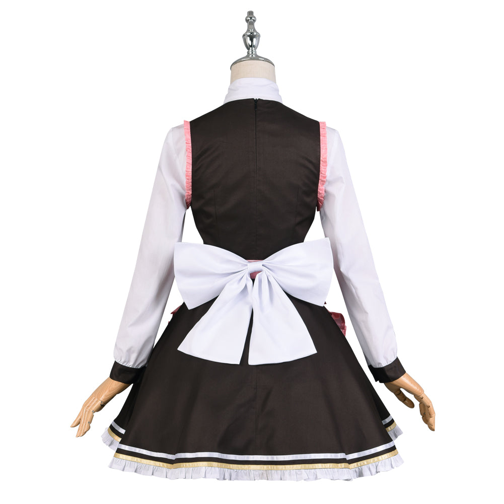 Demon Slayer Kamado Nezuko Cosplay Costume Maid Dress With Apron