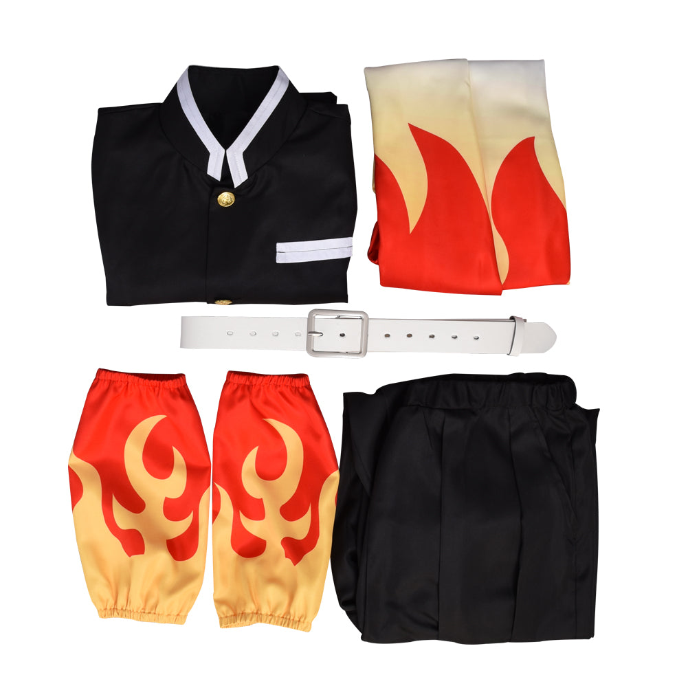 Demon Slayer Rengoku Kyoujurou Cosplay Costume Kimono Cardigan Suit Robe Cloak