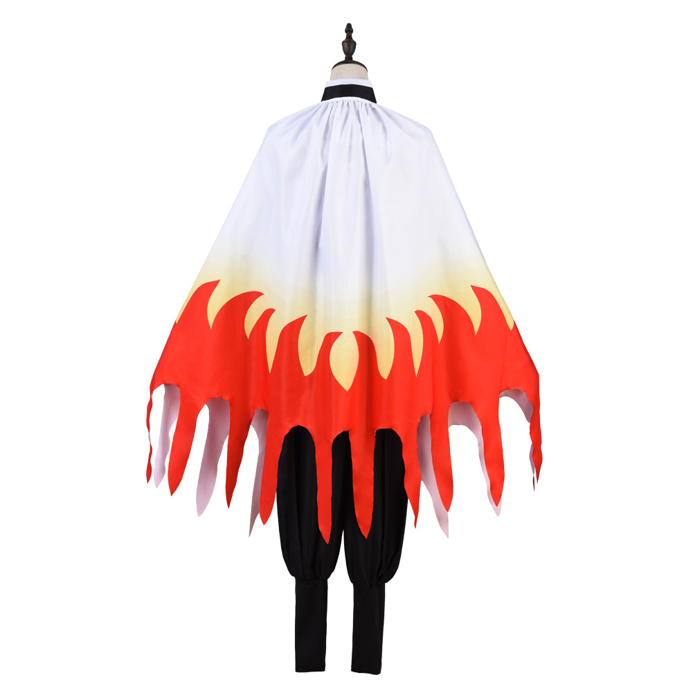 Demon Slayer Rengoku Kyoujurou Cosplay Costume Kimono Cardigan Suit Robe Cloak