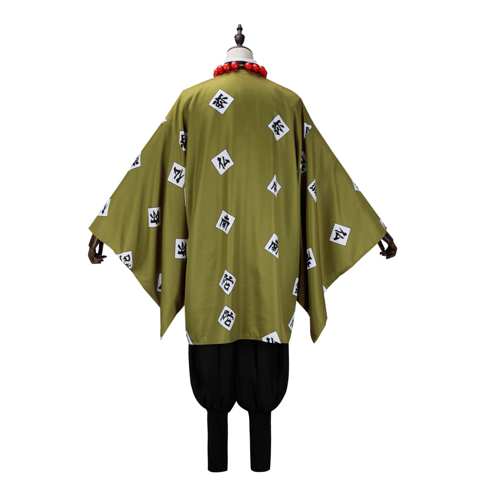 Demon Slayer Himejima Gyoumei Cosplay Costume Kimono Cardigan Suit Robe Cloak