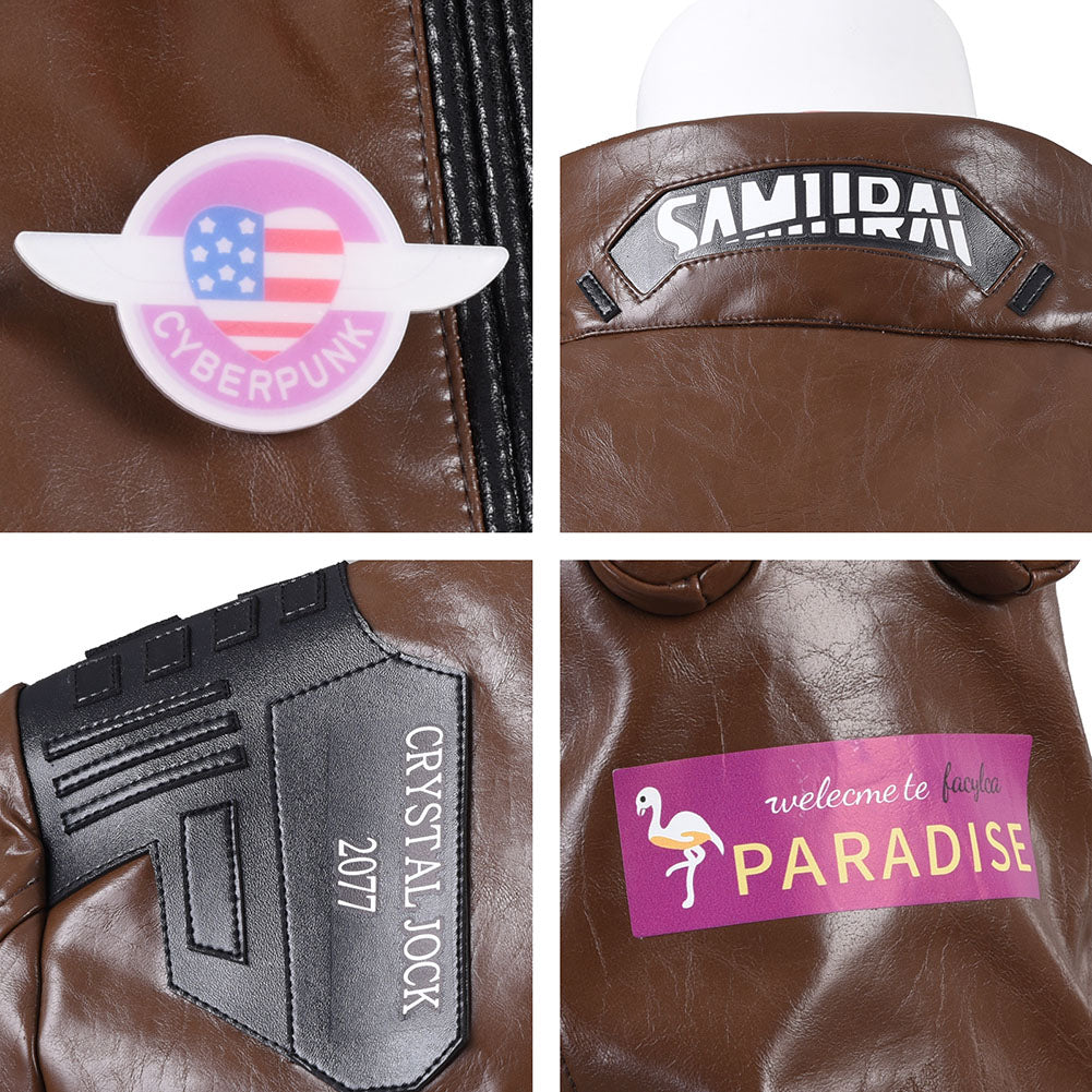 Cyberpunk Cosplay Costume Deluxe PU Leather Punk Jacket Outwears Full Sets Suit Outfit
