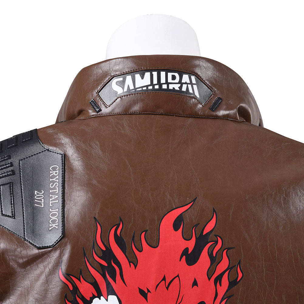Cyberpunk Cosplay Costume Deluxe PU Leather Punk Jacket Outwears Full Sets Suit Outfit