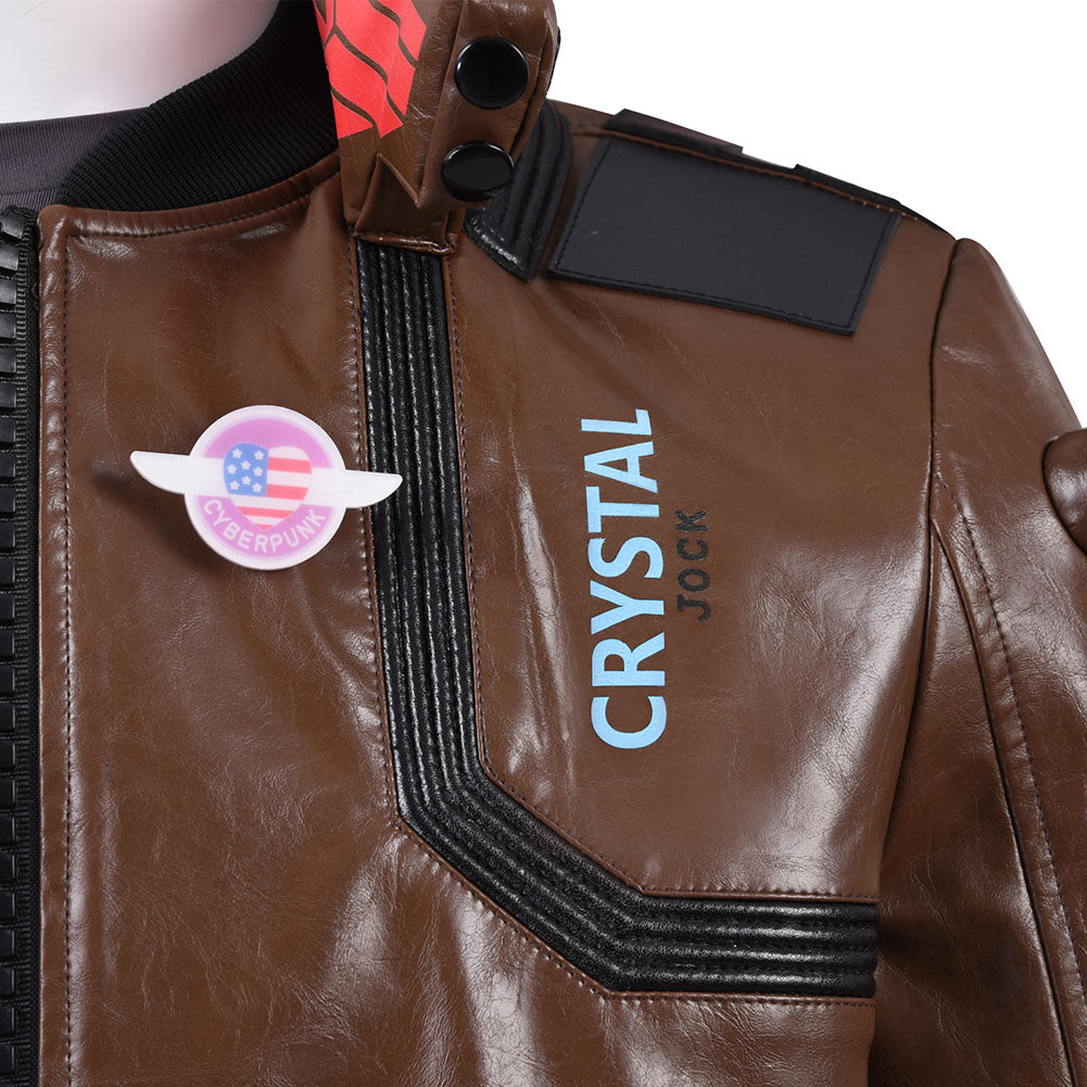 Cyberpunk Cosplay Costume Deluxe PU Leather Punk Jacket Outwears Full Sets Suit Outfit