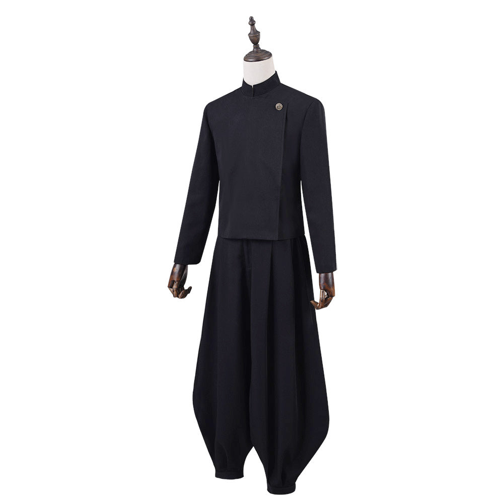 Jujutsu Kaisen Geto Suguru Cosplay Costume Halloween Black Uniform Suit Full Sets for Women Men