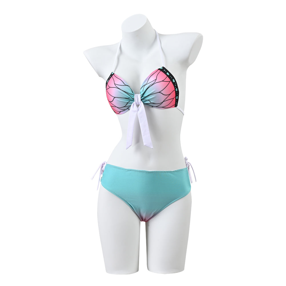 Demon Slayer Shinobu Kocho Cosplay Costume Bikini Beach Swimsuit Anime Summer Suit Set