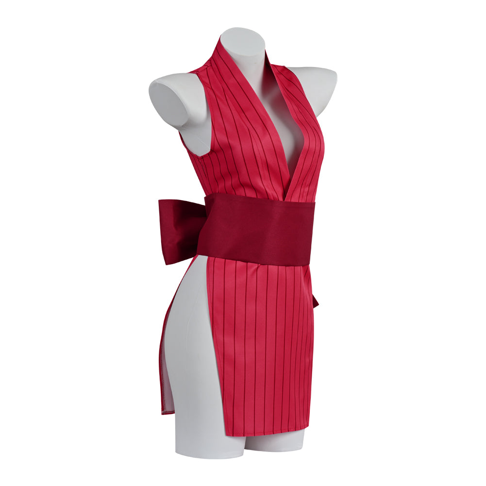 Demon Slayer Makiwo Cosplay Costume Sexy Kimono Dress Skirt Suit Red