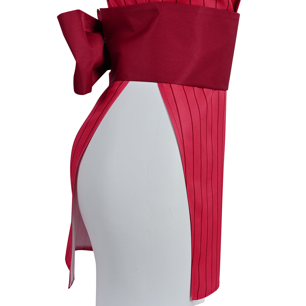 Demon Slayer Makiwo Cosplay Costume Sexy Kimono Dress Skirt Suit Red