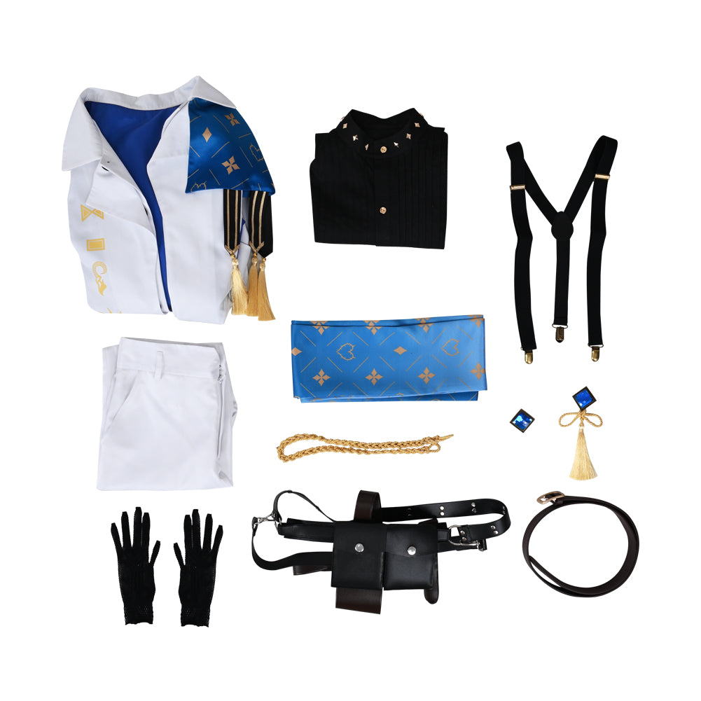Vtuber NIJISANJI Luxiem Ike Eveland Cosplay Costume Halloween Dress Suit Full Sets