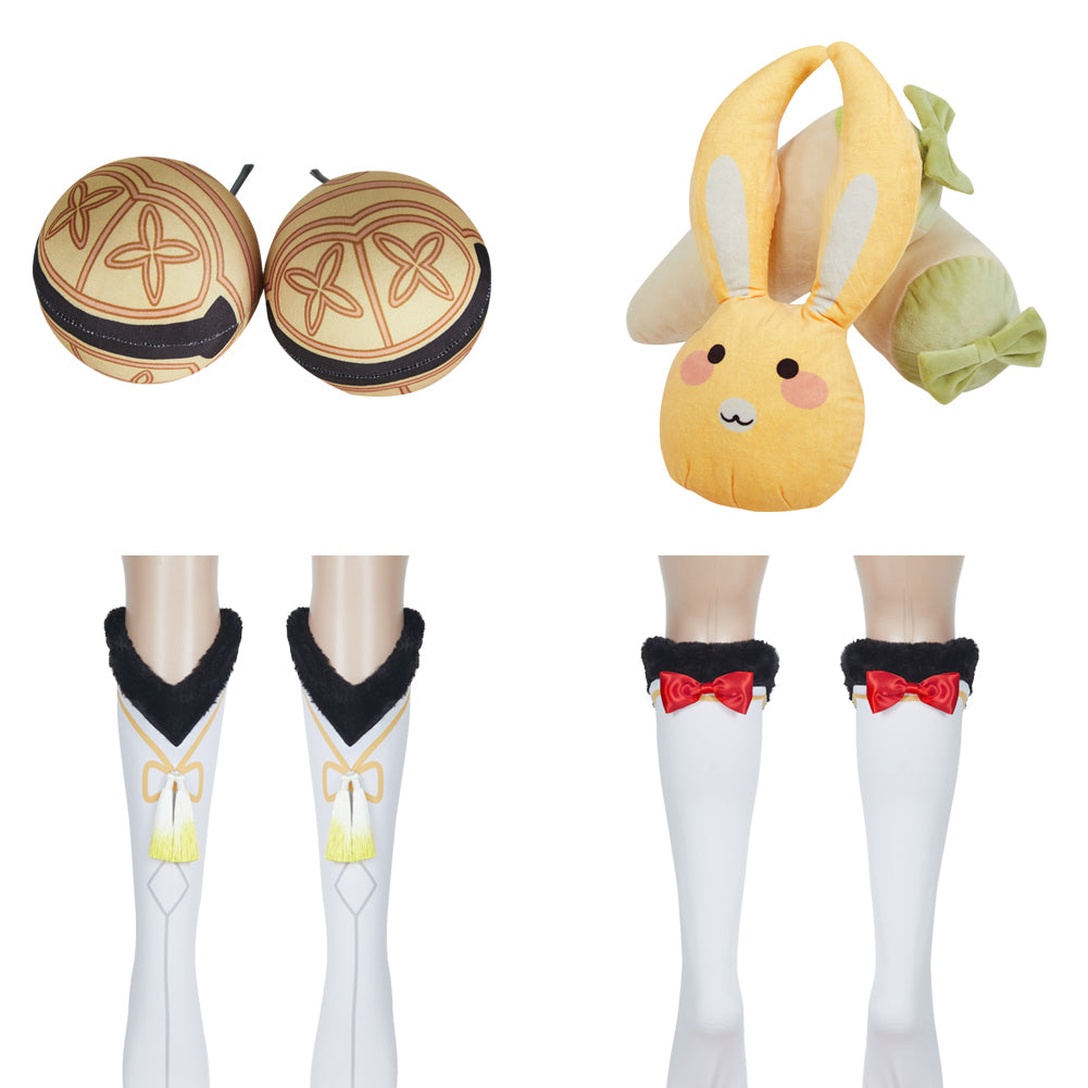 Genshin Impact Yao Yao Cosplay Costume Halloween Dress Suit Full Sets with Dolls