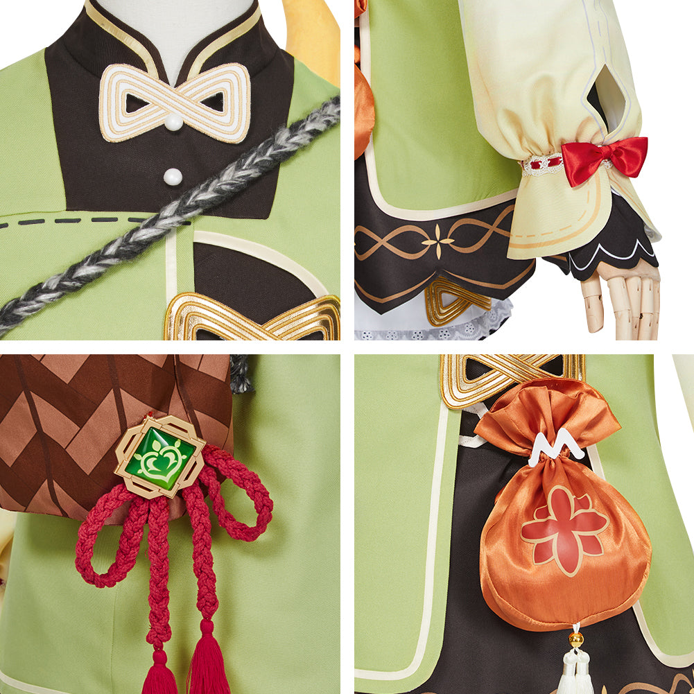 Genshin Impact Yao Yao Cosplay Costume Halloween Dress Suit Full Sets with Dolls