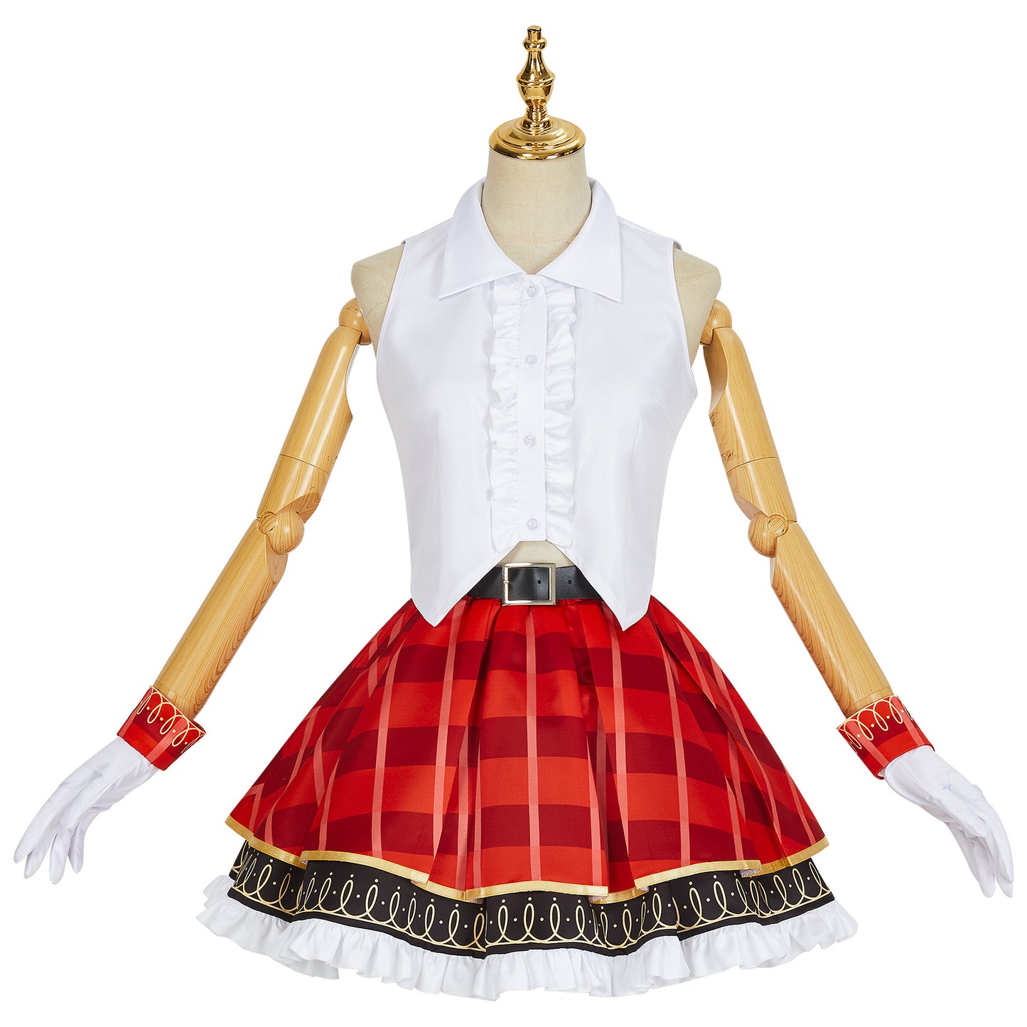 LoveLive sif2 u's Sonoda Umi Cosplay Costume High School Uniform Dress Red