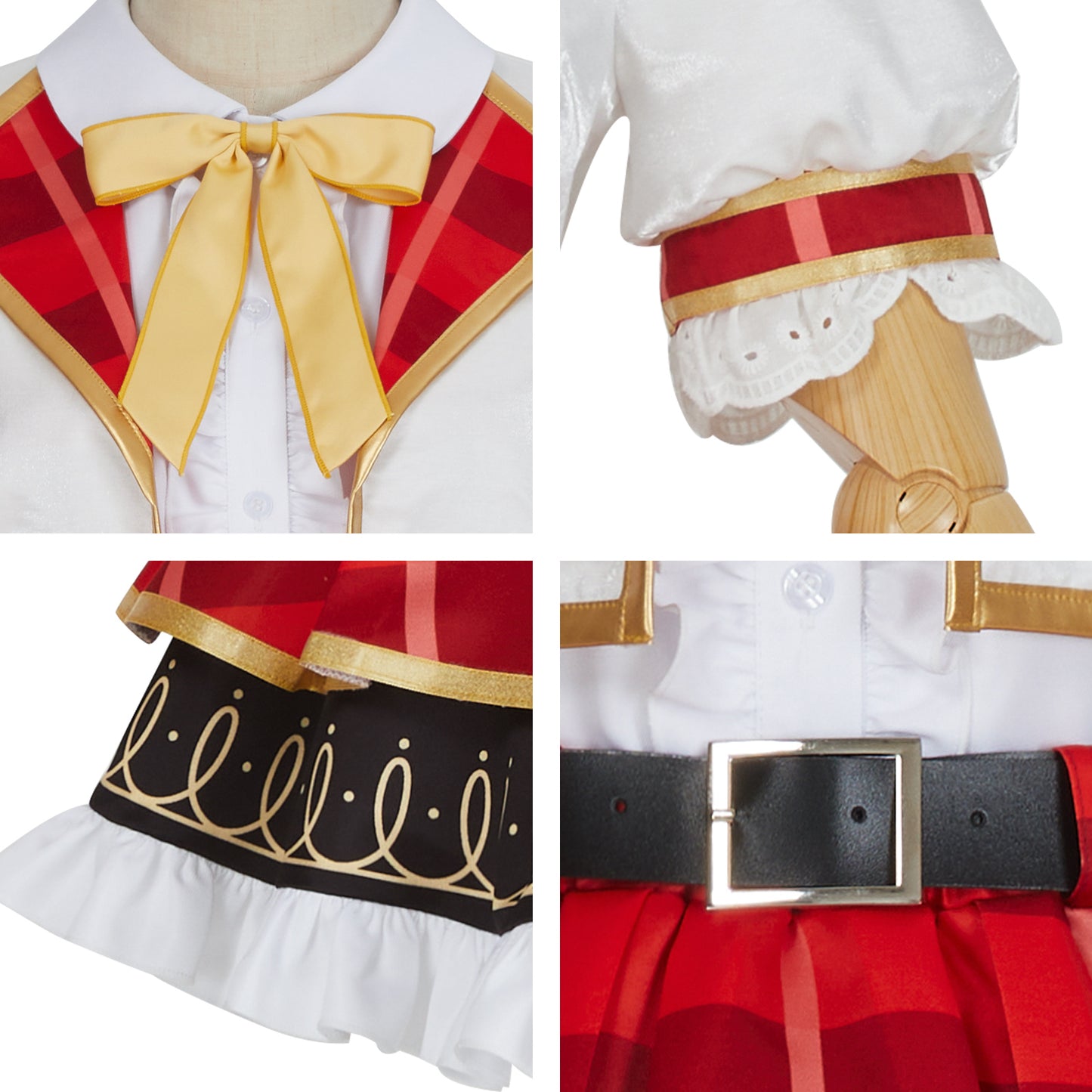 LoveLive sif2 u's Rin Hoshizora Cosplay Costume High School Uniform Dress Red