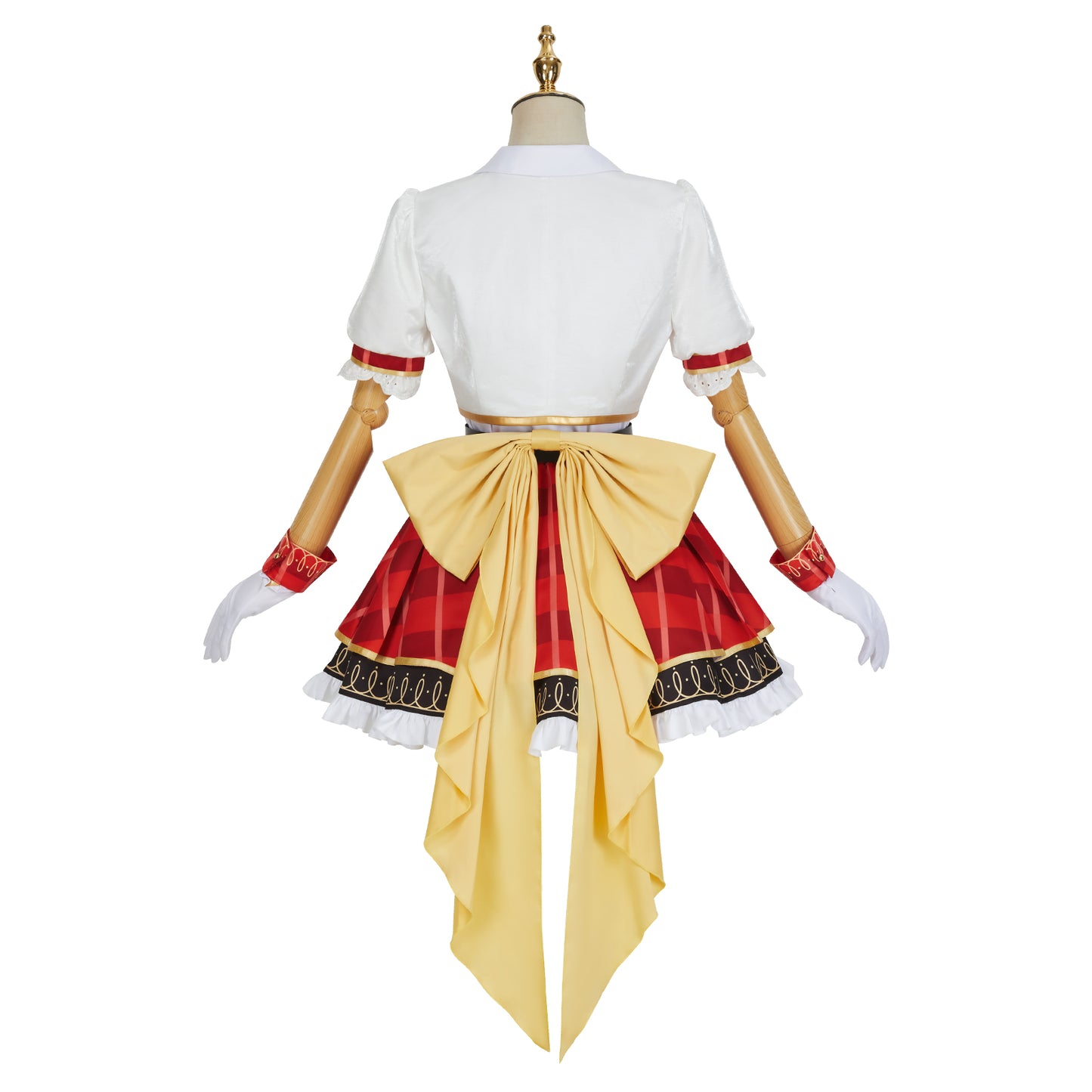 LoveLive sif2 u's Rin Hoshizora Cosplay Costume High School Uniform Dress Red