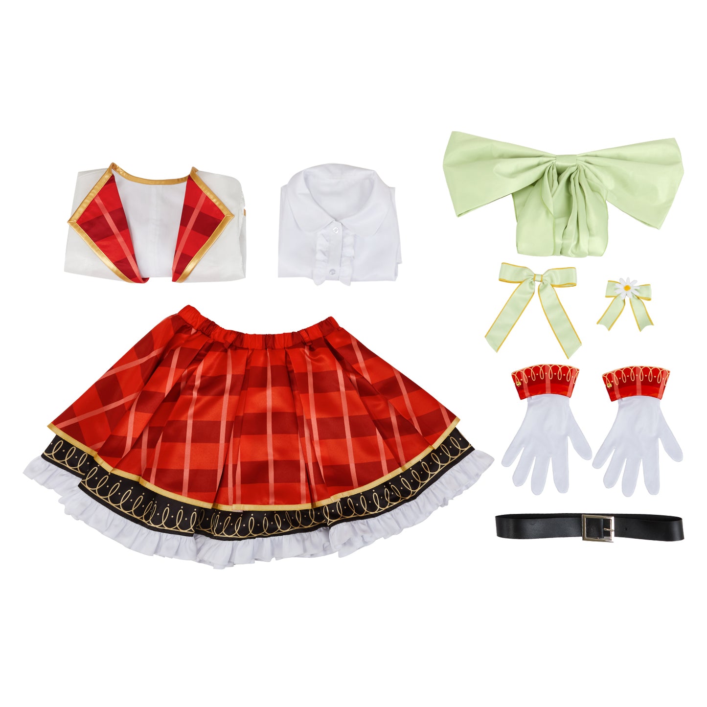 LoveLive sif2 u's Hanayo Koizumi Cosplay Costume High School Uniform Dress Red