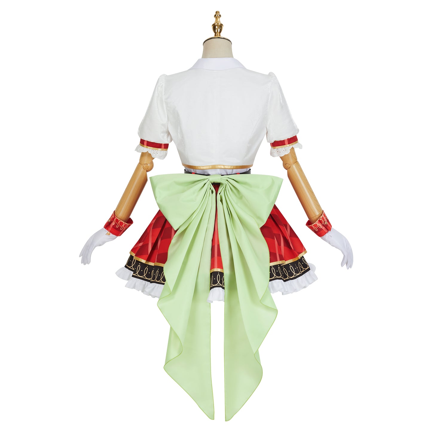 LoveLive sif2 u's Hanayo Koizumi Cosplay Costume High School Uniform Dress Red