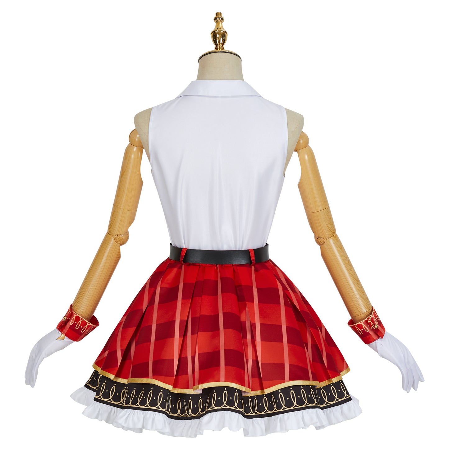 LoveLive sif2 u's Hanayo Koizumi Cosplay Costume High School Uniform Dress Red