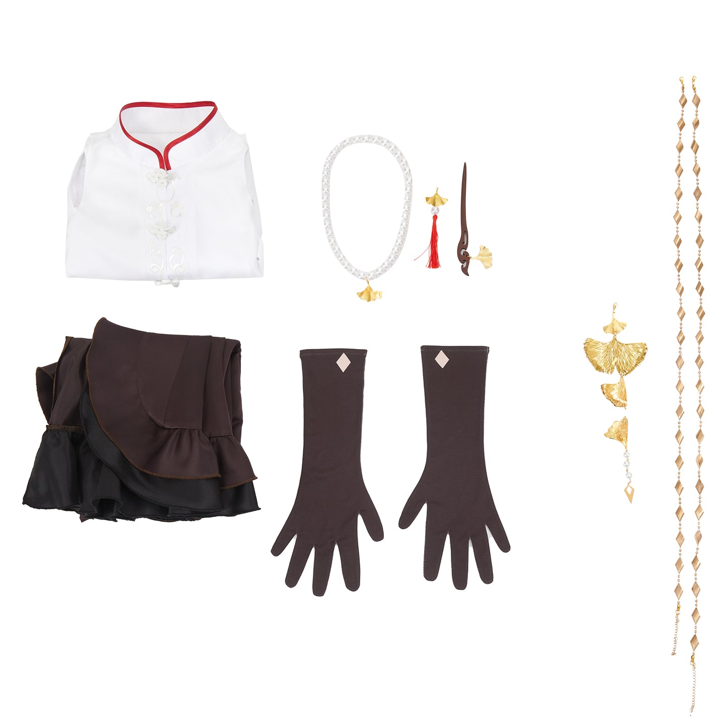 Genshin Impact Ningguang Cosplay Costume Halloween Dress Suit Full Sets