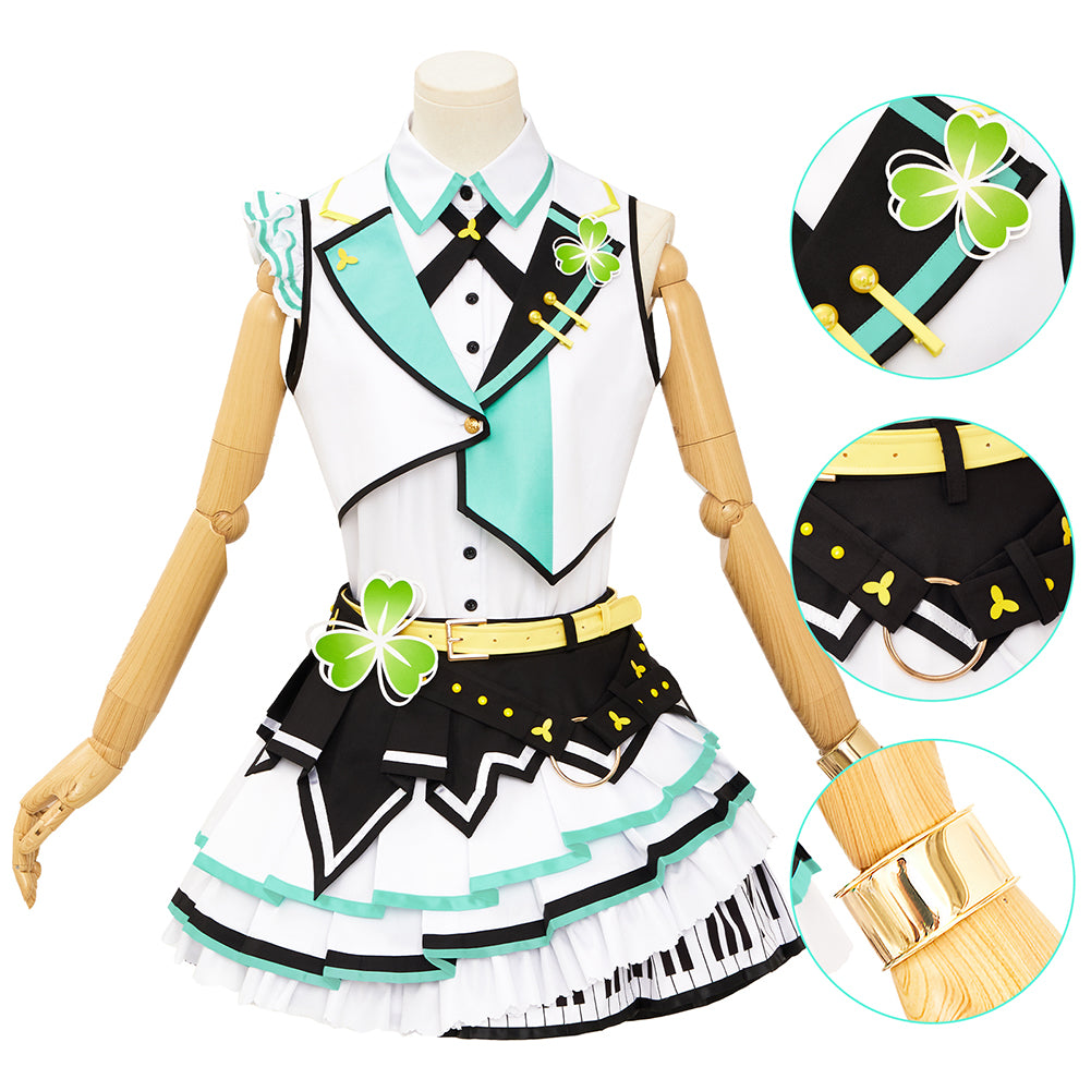 Project Sekai More More Jump Cosplay Hinomori Shizuku Dress Cosplay Costume Full Sets