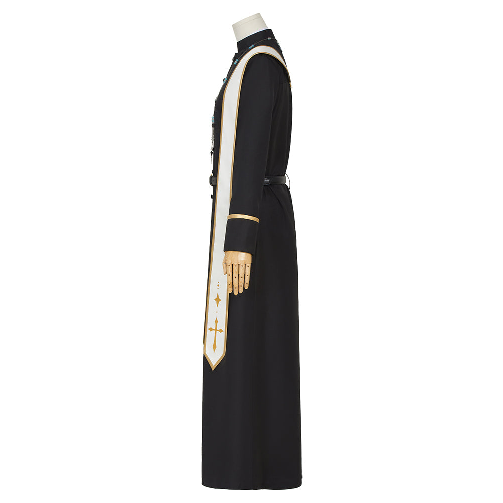 Vtuber YouTube NIJISANJI kanae Cosplay Costume Priest God Father Costume Uniform Black