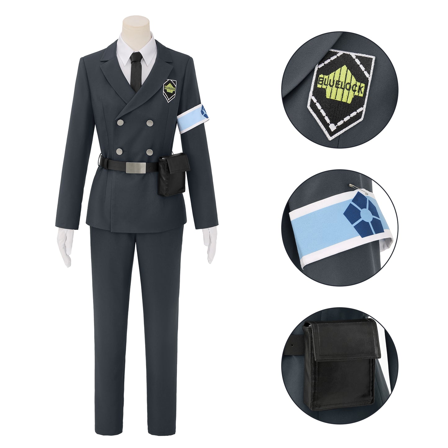BLUE LOCK Yo Hiori Cosplay Costume Police Guard Costume Uniform Suit Full Sets
