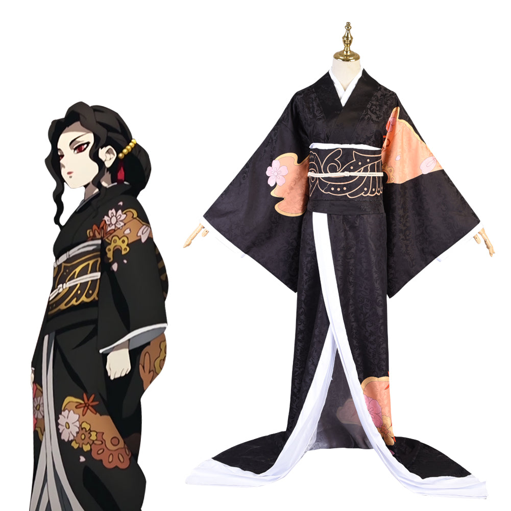 Demon Slayer Kibutsuji Muzan Cosplay Costume Kimono Dress Suit Full Sets