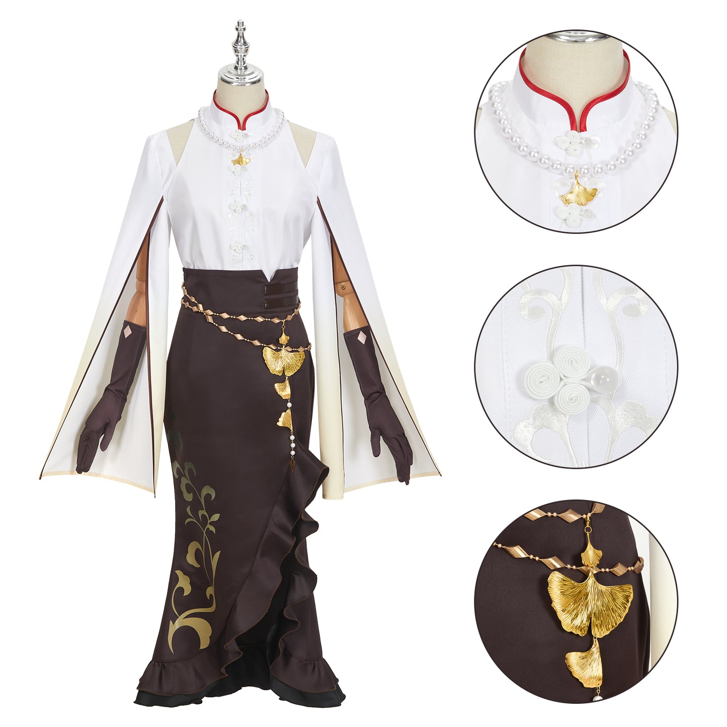 Genshin Impact Ningguang Cosplay Costume Halloween Dress Suit Full Sets