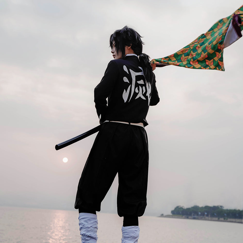 Demon Slayer Tomioka Giyuu Cosplay Costume Kimono Cardigan Suit Robe Cloak