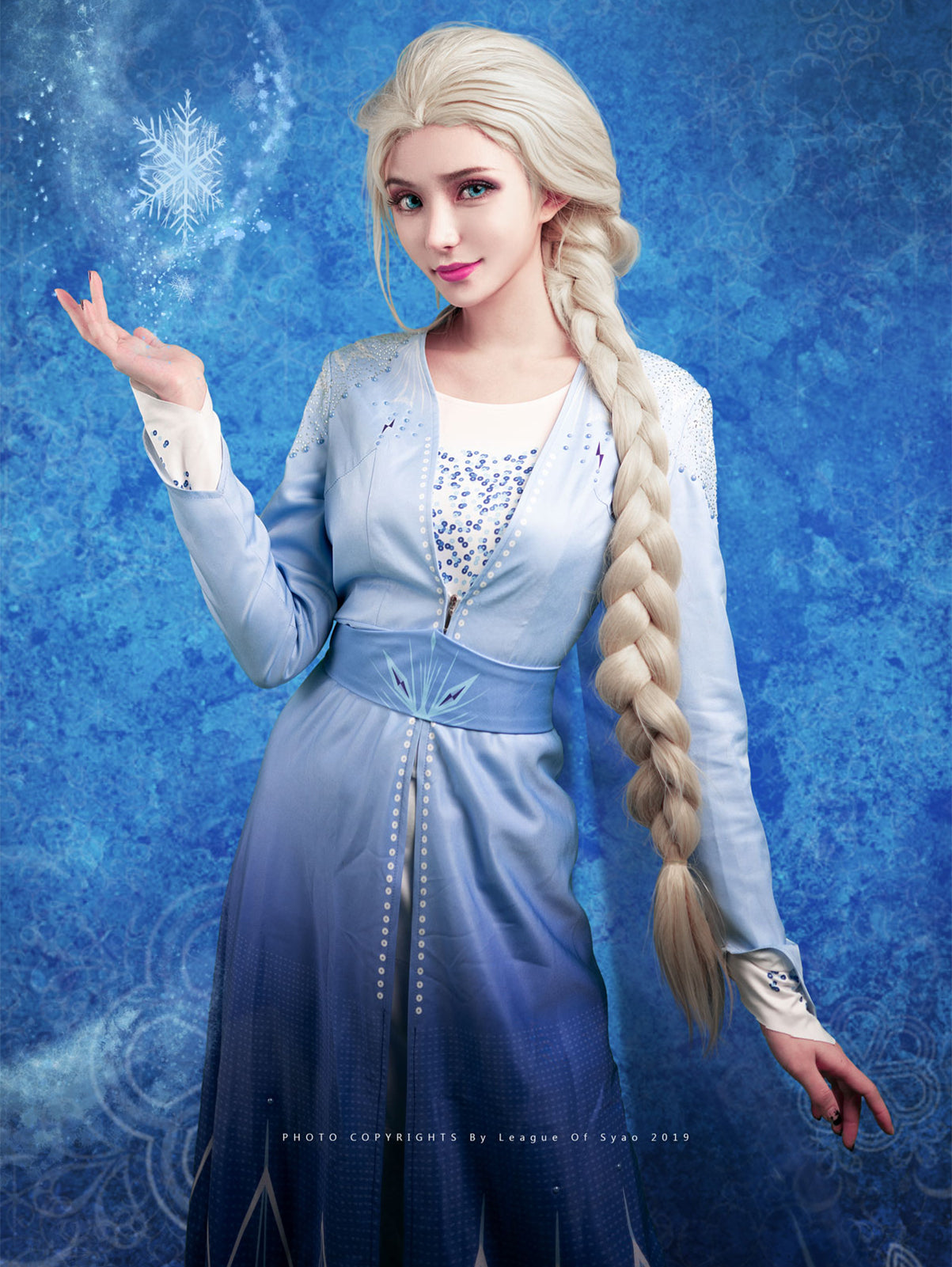 Frozen 2 Elsa Princess Cosplay Costume Ice Queen Dress for Women Girls