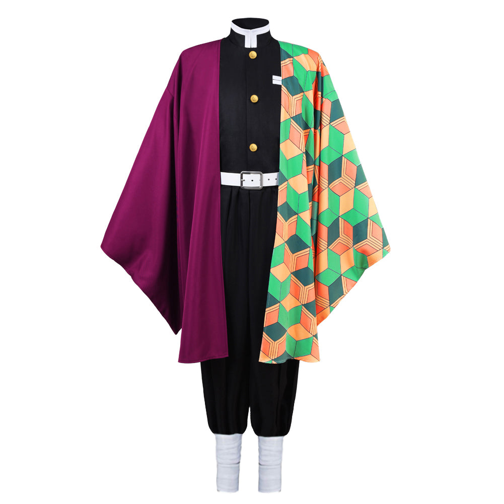 Demon Slayer Tomioka Giyuu Cosplay Costume Kimono Cardigan Suit Robe Cloak