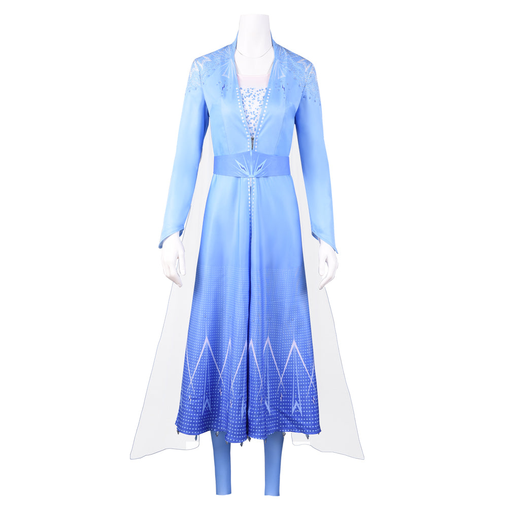 Frozen 2 Elsa Princess Cosplay Costume Ice Queen Dress for Women Girls