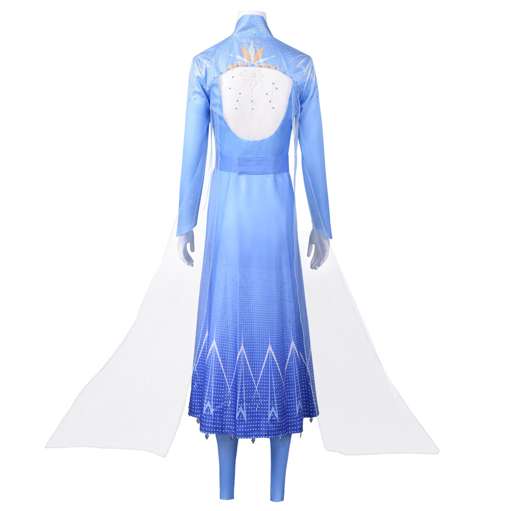 Frozen 2 Elsa Princess Cosplay Costume Ice Queen Dress for Women Girls