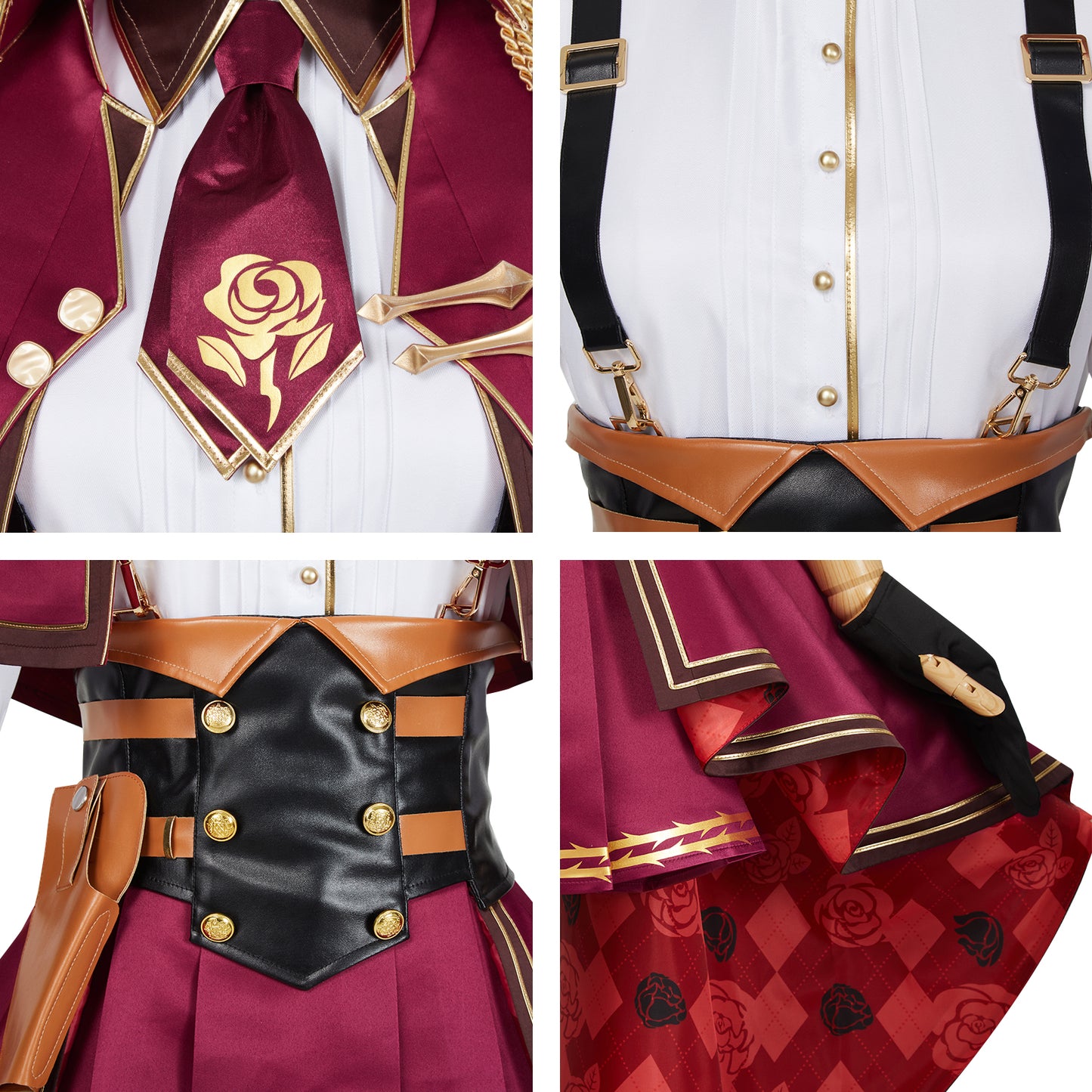 VTuber Obsydia Rosemi Lovelock Cosplay Costume Halloween Dress Suit Full Sets with Hat