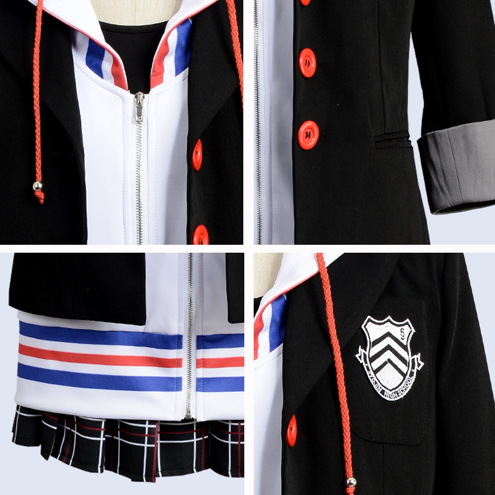 Persona 5 P5 Ann Takamaki Cosplay Costume Halloween School Uniform Dress Suit
