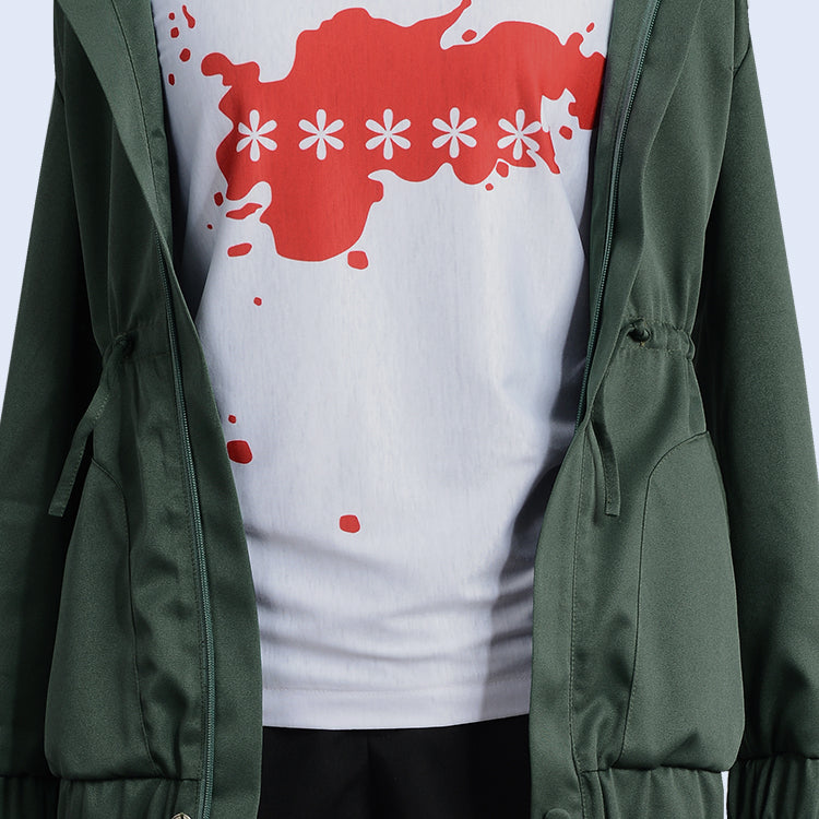 Persona 5 P5 Futaba Sakura Cosplay Costume Girl's Shirt Coat Green