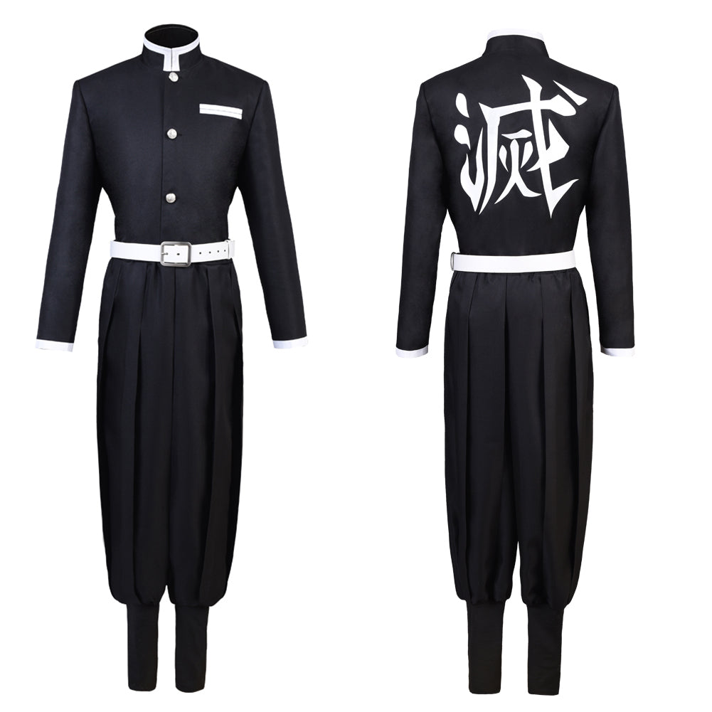 Demon Slayer Agatsuma Zenitsu Cosplay Costume Kimono Cardigan Suit Robe Cloak