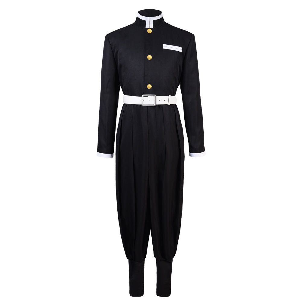 Demon Slayer Tanjirou Giyuu Cosplay Costume Black Team Uniform Kimono Outfit