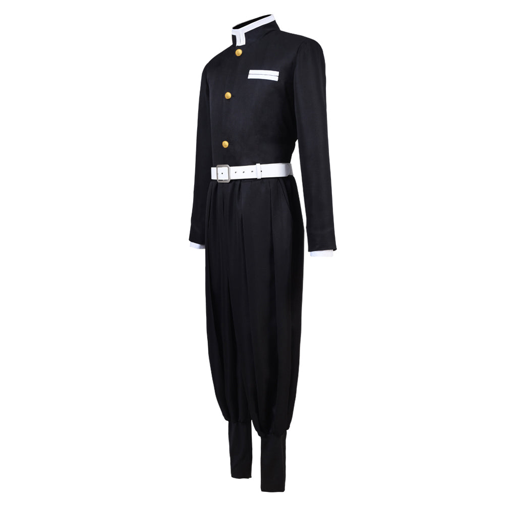 Demon Slayer Tanjirou Giyuu Cosplay Costume Black Team Uniform Kimono Outfit