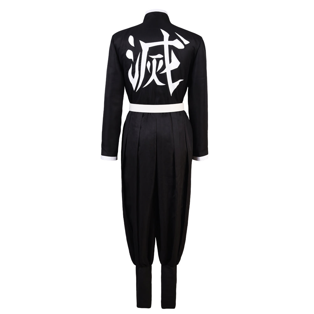 Demon Slayer Tanjirou Giyuu Cosplay Costume Black Team Uniform Kimono Outfit