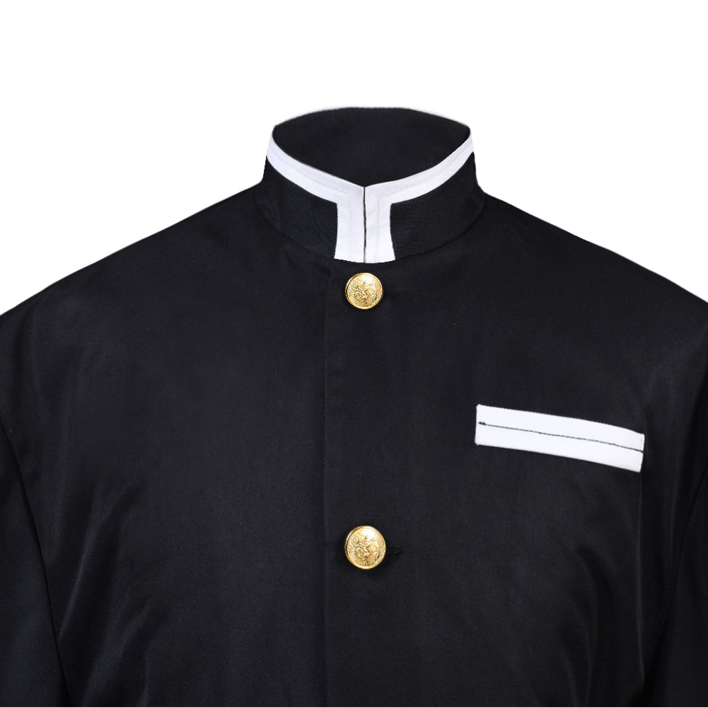 Demon Slayer Tanjirou Giyuu Cosplay Costume Black Team Uniform Kimono Outfit