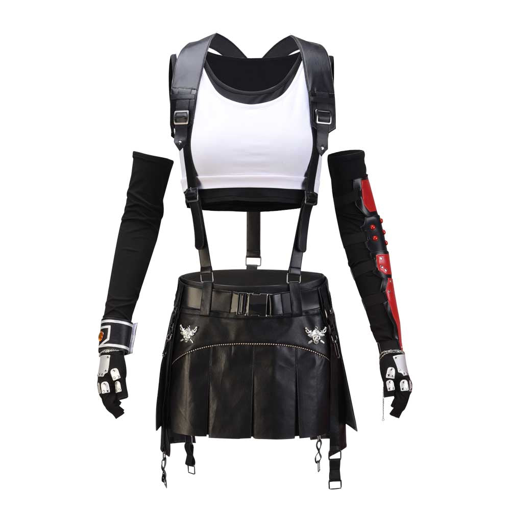 Final Fantasy VII Tifa Lockhart Cosplay Costume Remake Dress Suit Uniform Full Sets