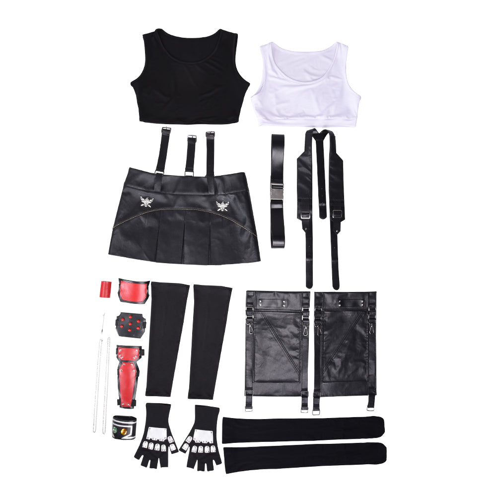 Final Fantasy VII Tifa Lockhart Cosplay Costume Remake Dress Suit Uniform Full Sets
