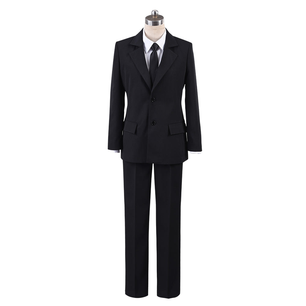 Chainsaw Man Hayakawa Aki Cosplay Costume Halloween Black Suit Uniform Shirt Full Sets