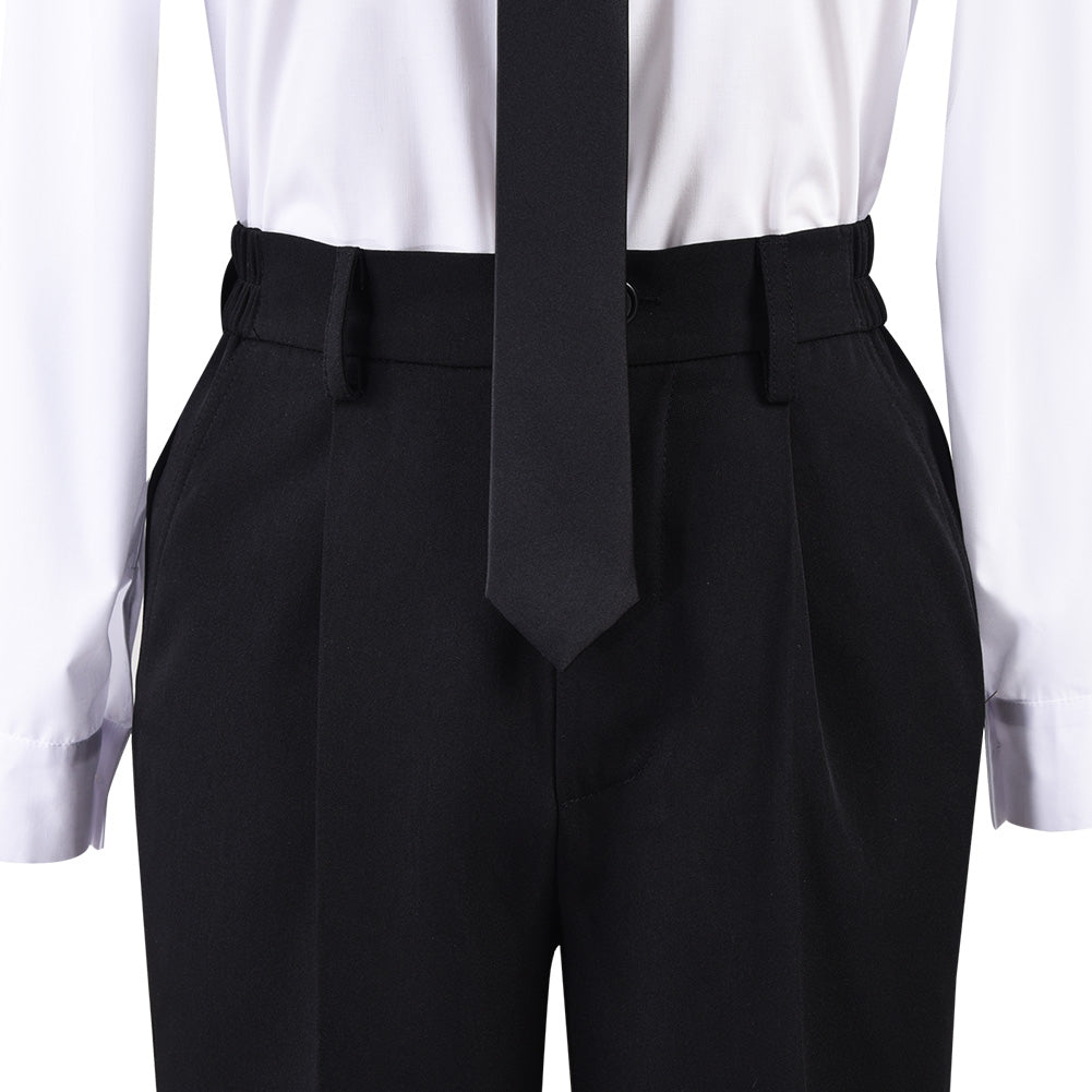 Chainsaw Man Hayakawa Aki Cosplay Costume Halloween Black Suit Uniform Shirt Full Sets