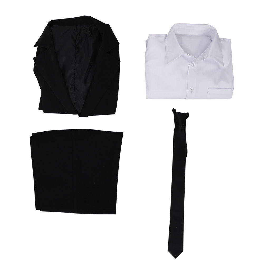 Chainsaw Man Hayakawa Aki Cosplay Costume Halloween Black Suit Uniform Shirt Full Sets
