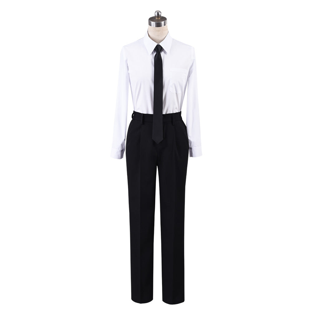 Chainsaw Man Hayakawa Aki Cosplay Costume Halloween Black Suit Uniform Shirt Full Sets