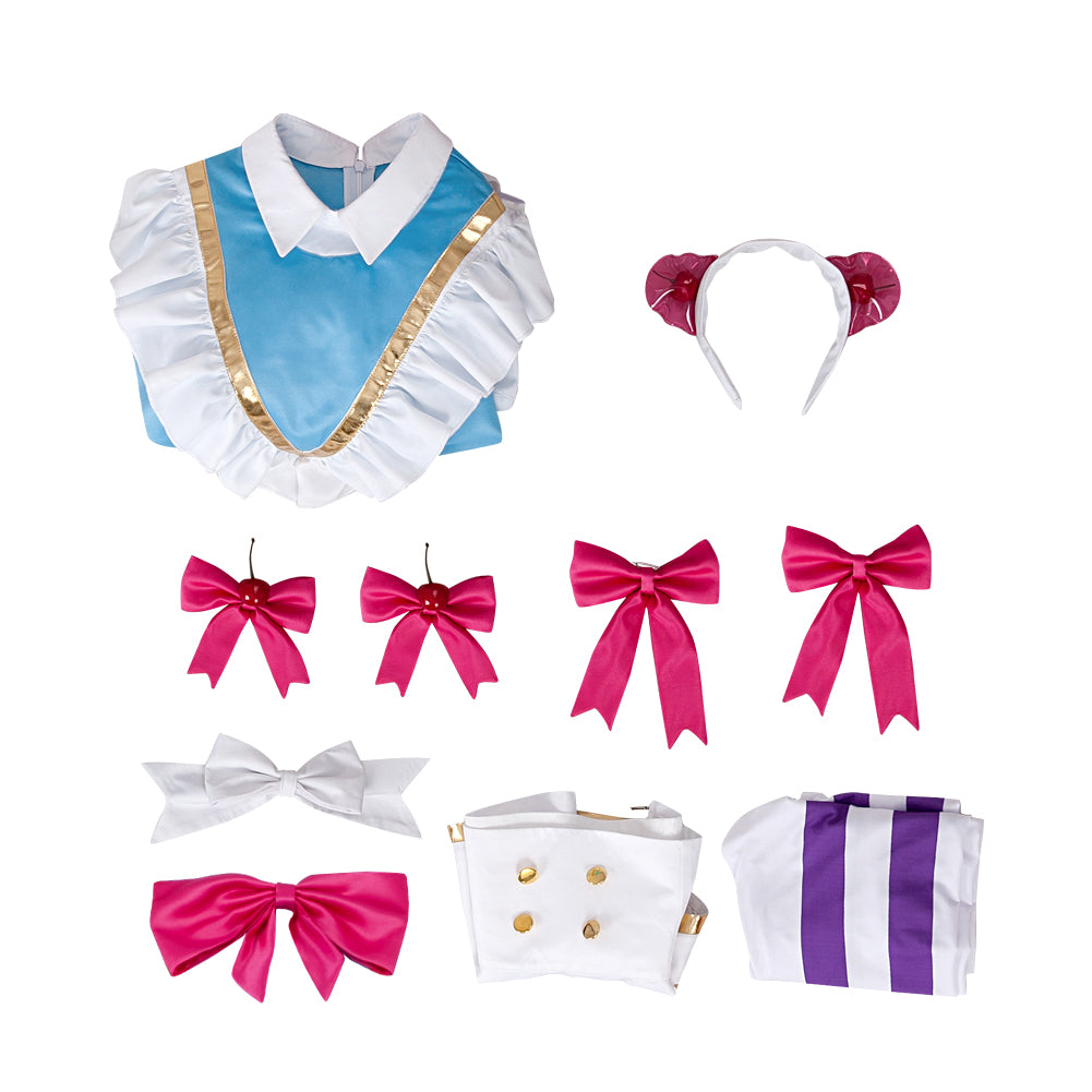 League of Legends LOL Annie Hastur Cosplay Costume KDA Annie Dress Full Set Skirt Blue